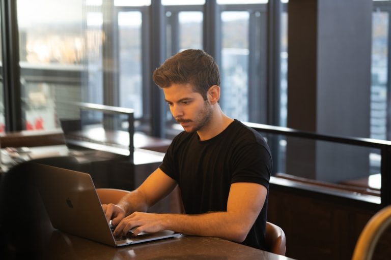 Business owner reviewing SEO checks on a website created with Claude AI